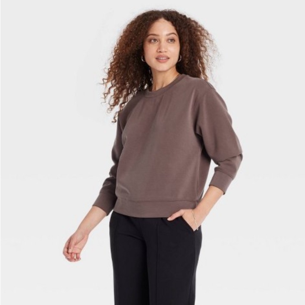 A New Day Sandwash Pullover Sweatshirt, XS